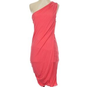 Ramy Brook Vibrant Coral One-Shoulder Dress